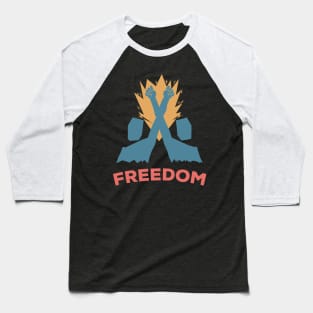 ✪ FREEDOM and POWER to the PEOPLE ✪ Powerful Political Slogan Baseball T-Shirt